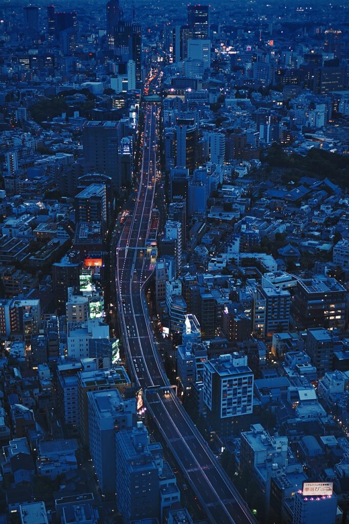 city, night, bird's eye view, aerial view, cityscape, night view, urban, metro, phone wallpaper, metropolitan, city lights, city view, buildings, street, highway, downtown, aesthetic wallpaper, iphone wallpaper